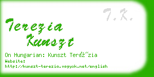 terezia kunszt business card